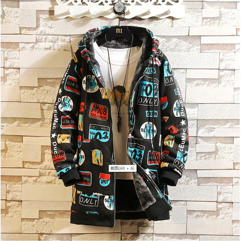 Men Jacket Bomber Windbreaker Coat Fashion Plus Size Warm Padded Clothing Hooded Cotton Streetwear Varsity jacket Male Tops 5XL