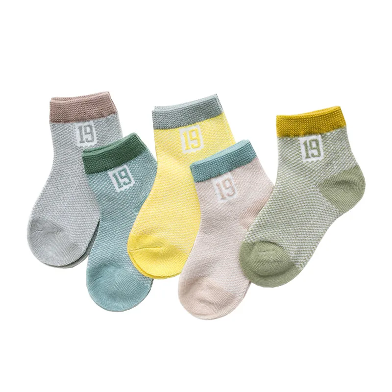 5 пар/лот, От 0 до 2 лет носки для малышей Детские носки для девочек, хлопковые сетчатые милые носки для новорожденных мальчиков одежда для малышей, аксессуары - Цвет: 09