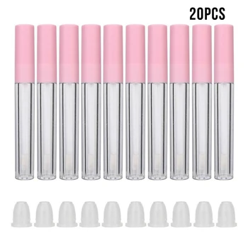 

20pcs/lot 2.5ML Plastic Lip Gloss Tube DIY Lip Gloss Empty Bottles Clear Refillable Cosmetic Containers Tool Makeup Organizer