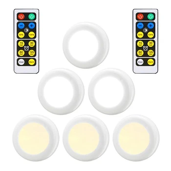 

LED Night Light Wireless Remote Control Battery Powered Dimmable Under Cabinet Lights For Kitchen Wall Closet Wardrobe Lamp
