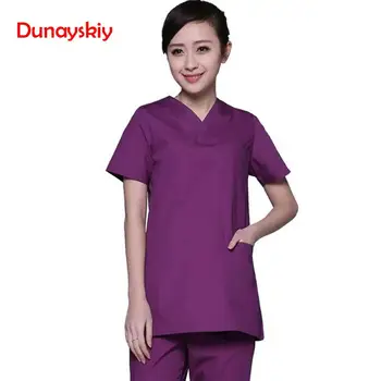 

Cotton Medical Clothing Women Surgical Suit Fashion Solid Scrubs Work Wear & Uniforms Hospital Medical Uniforms Nurse Uniform