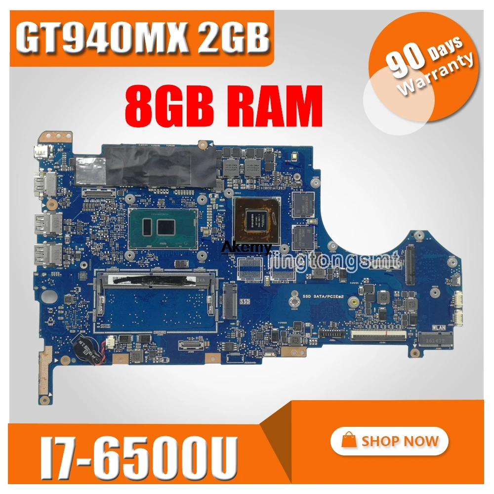 Q524UQ материнская плата GT940MX 2 ГБ для For Asus Q524U UX560UX Материнская ноутбука