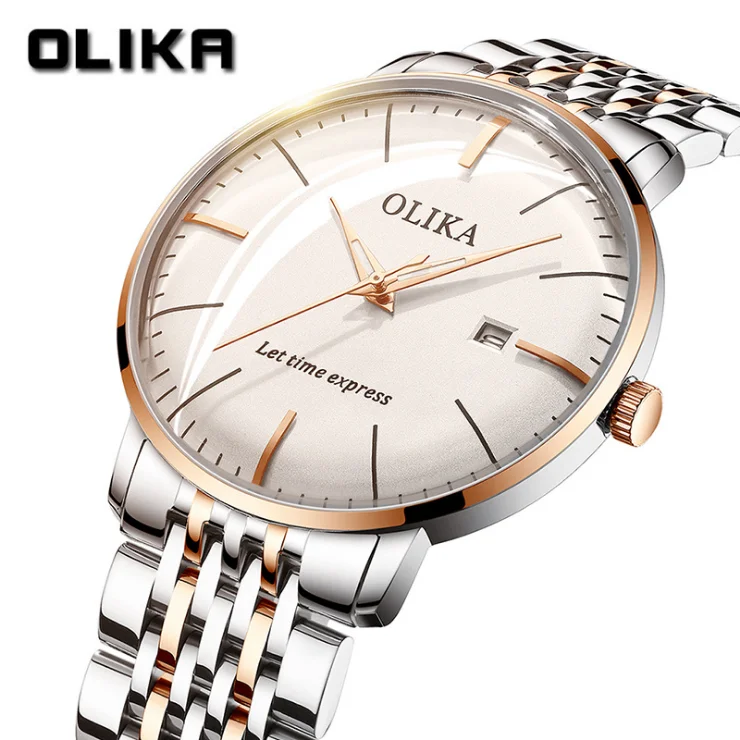 Olika модные мужские часы с 9 бусинами и твердым стальным ремнем для отдыха спорта