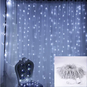 

Christmas 2x2m/3x1m/3x2m/3x3m Curtain Led String Lights New Year Decor Christmas Decorations for Home Navidad Kerst Natal Decor