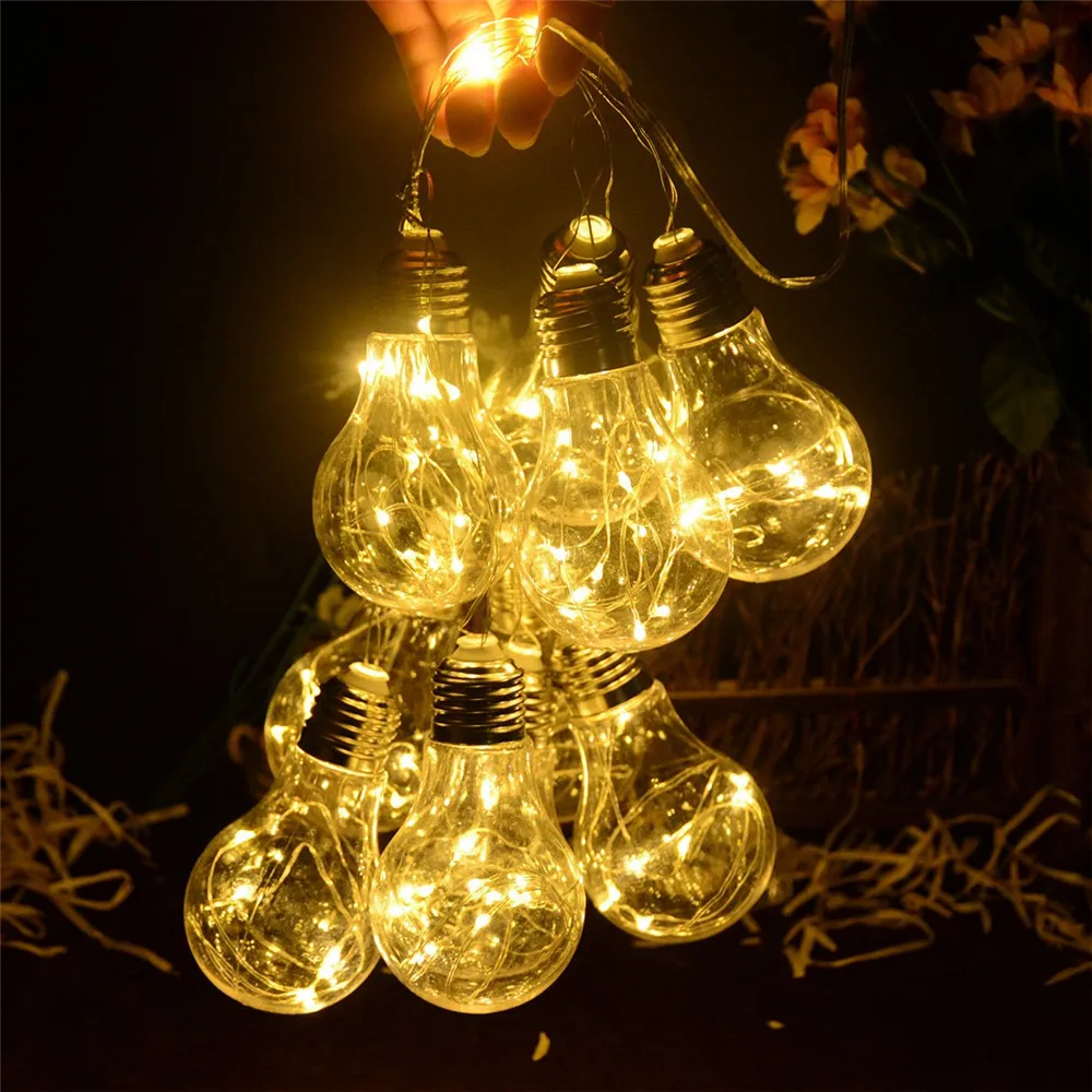 6,6 м 20LED гирлянда света Глобус шар лампа крытый Открытый медный провод свет с вилкой питания для свадебной вечеринки украшения спальни