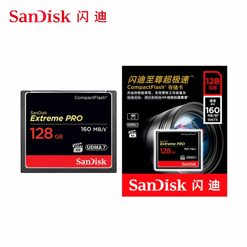 

SanDisk Extreme Pro Compact Flash CF Card 128GB 32GB 64GB 256GB 160MBS Memory Card 32 64 128 GB Flash Card Memory Carte Memoire