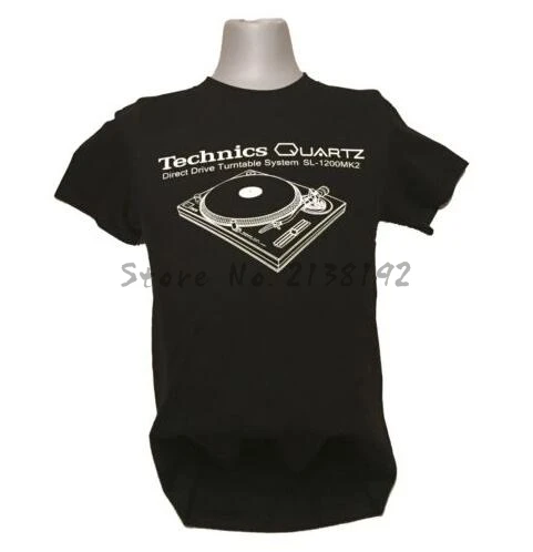 cotton men t shirt Technics MK 2 T-Shirt black men's top tees male tshirt summer brand tee fashion tops | Мужская одежда