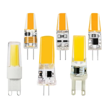 

ACDC 12V 220V Mini G4 LED G9 COB Bulb Candle Silicone Lights Replace 10W 20W 35W 50W Halogen lamp Chandelier Spotlight