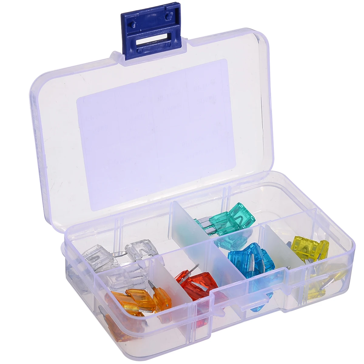 

40pcs New 5-30A Auto Car Mini Flat Fuses Blade Fuse Assortment Kit 5A 10A 15A 20A 25 30A Blade Fuse Assorted Mixed Kit with Box