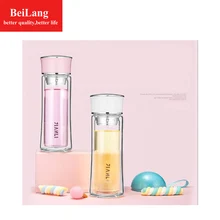 BeiLang Новое высокоборосиликатное стекло 304 из нержавеющей стали двухслойная богиня чашка легкий вес портативный высокотемпературная чашка