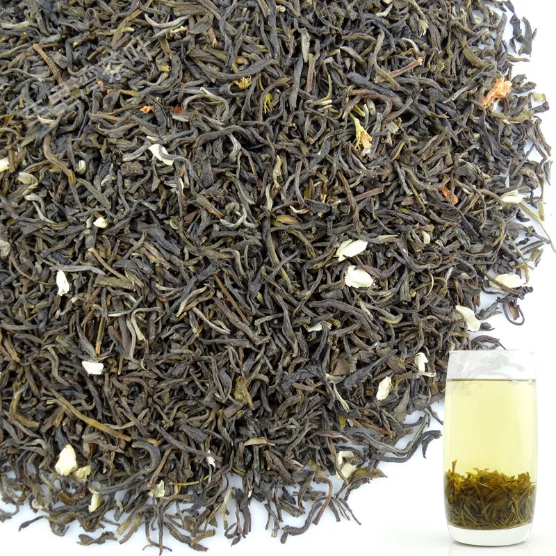 

Early Spring Fresh 2019 Jasmine Flower Tea Green Organic Fragrance for Weight Loss Tea XIAO BAI HAO