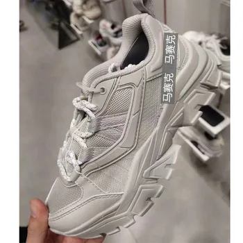 

Warm South Korea direct mail genuine 20-year new FL Christmas color daddy shoes ins wind contrast color couple shoes sneakers