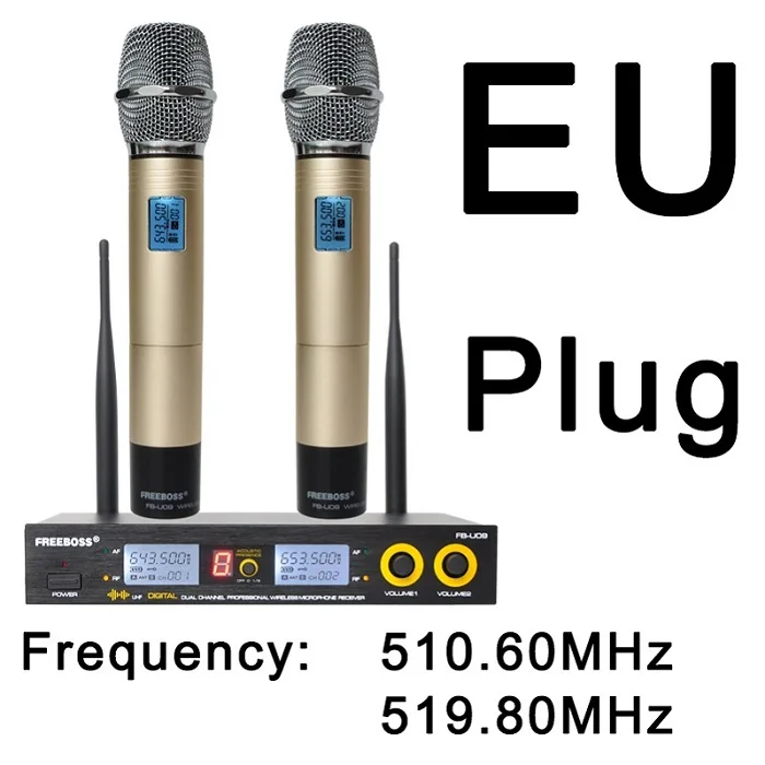 FREEBOSS FB-U09 ワイヤレスマイクシステムー 美品ー Freeboss FB-U09 Dual Way 2 Metal Handheld Dynamic Capsule