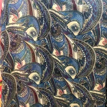 145 см ширина 75D шифон с рисунком темно-синий черный узор для летней одежды и платья CH-024