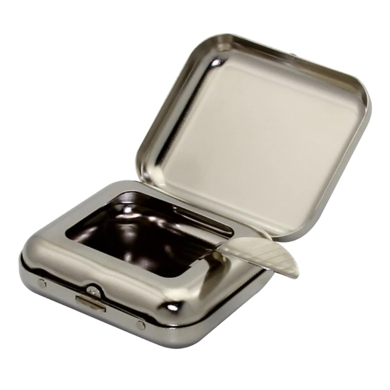 Portable Ashtray Metal Ashtrays with Lid for Cigarette Tobacco Outdoor
