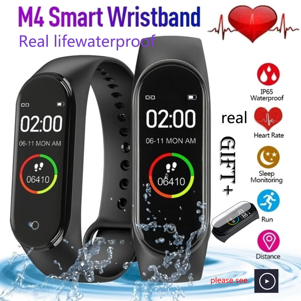  REAL Heart Rate Smart Wristband Smart Activity Tracker Smart Bracelet Smart Band 4 Fitness Tracker  - 4000298765464