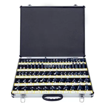 

Cutter head Shank 80 Pcs Router Bits Set Professional Woodworking Tungsten Carbide End Mill With Metal Box