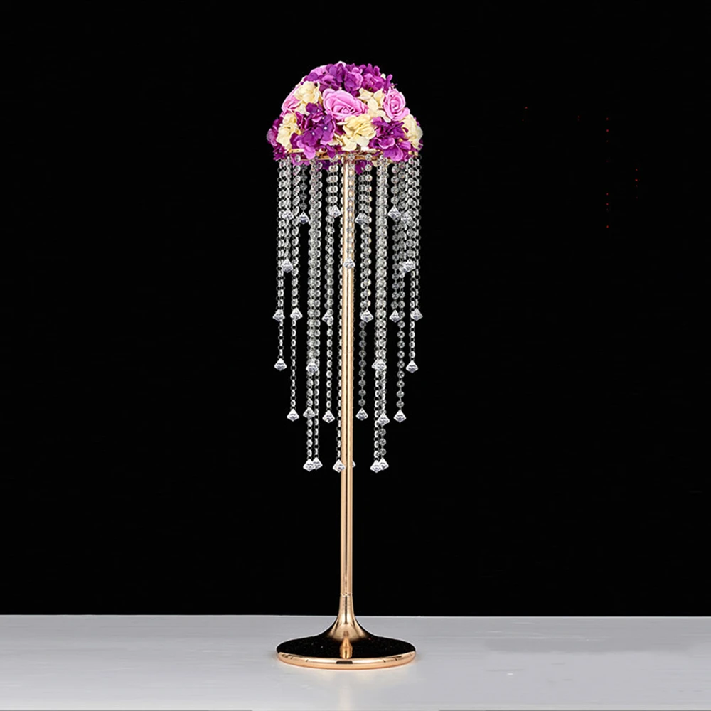 

10 PCS Acrylic Flower Stand Party Stand Christmas Crystal Table Vase Luxury Road Leads Wedding Centerpiece For Home Decoration