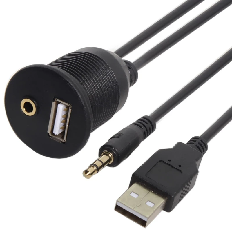 Комбинированный Удлинительный кабель Usb 2 0 и 3 5 мм Aux папа мама с