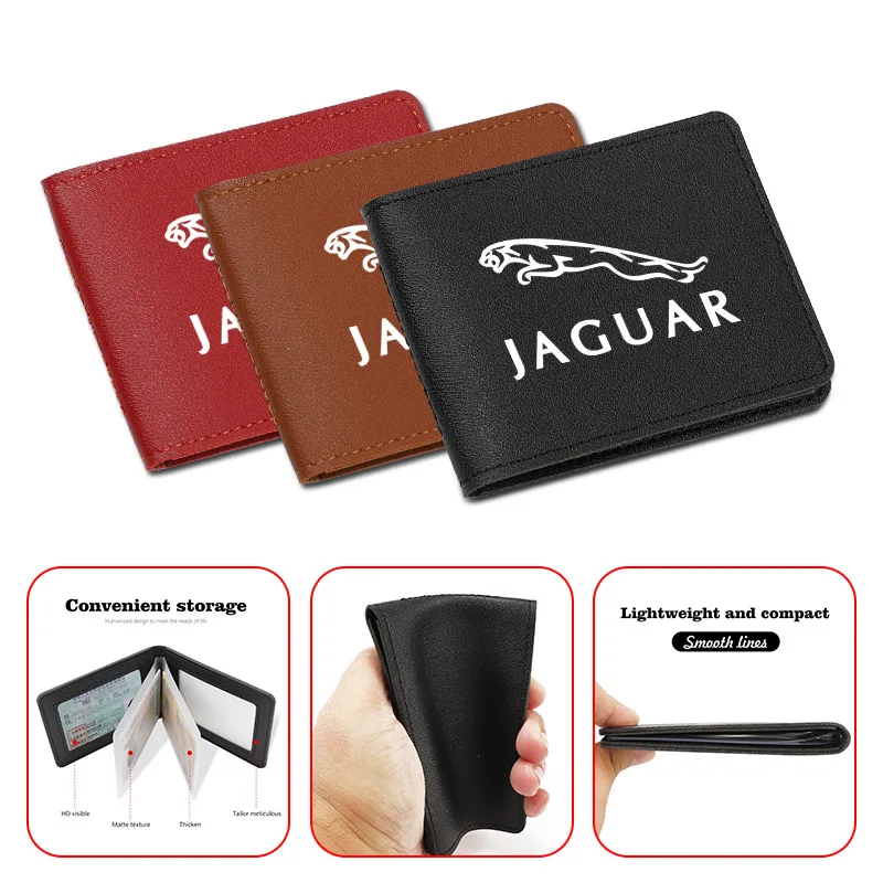 PU Leather Car Driving Documents Bag Card Credit Cover For Jaguar XF XE XJ XK XEL XFL XJL XJ6 XJS XKR XFR F-Type F-Pace E-Pace | Автомобили