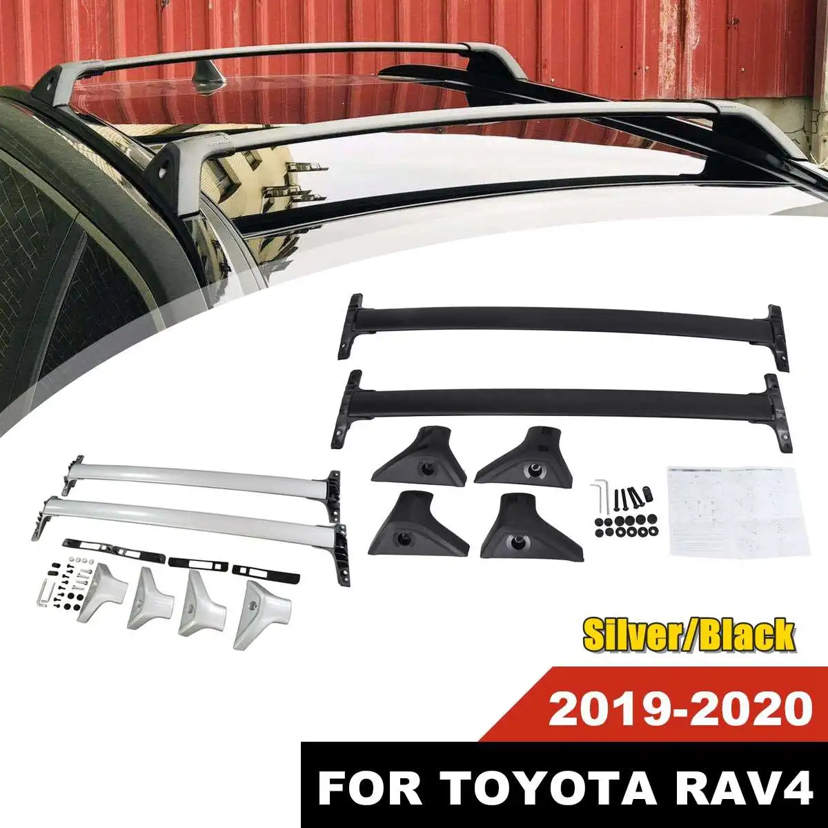 1 шт. серебристый/черный алюминиевый багажник на крышу для Toyota RAV4 американский стиль обновление вашего автомобиля