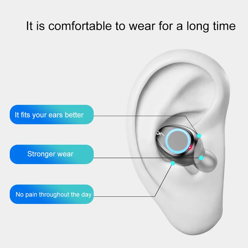 Беспроводные наушники, Bluetooth наушники, 5,0 стерео звук, наушники для телефонов, настоящие наушники с шумоподавлением, гарнитура mi для xiaomi iphone 7 8 airbuds