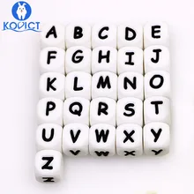 Kovict 10 шт силиконовые бусины с английским алфавитом, буквенный материал, не содержащий BPA для самостоятельного изготовления детских прорезывателей