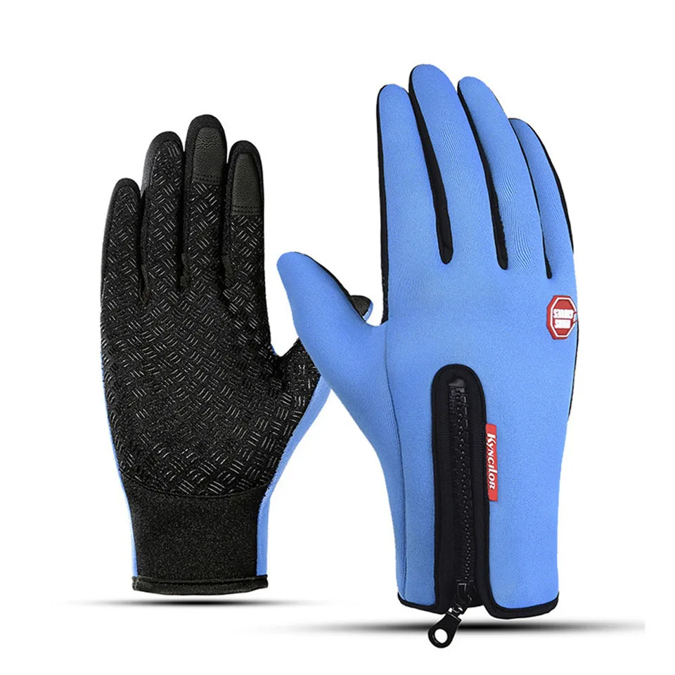 Открытый сенсорный экран бионический камуфляж Полный Перчатки Охота Велоспорт камуфляжные перчатки противоскользящие рыболовные стрельбы перчатки эластичные - Цвет: Blue 1