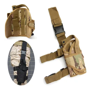 

Multi-functional Tactical Hunting Holsters Army Pistol Adjustable Gun Holster Camping Guns Pouch Holder Tactical Right Leg Bag