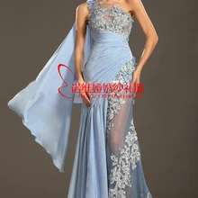 Сексуальное платье на одно плечо с цветами, платье для вечеринки, новинка, модные праздничные Выпускные платья с бисером