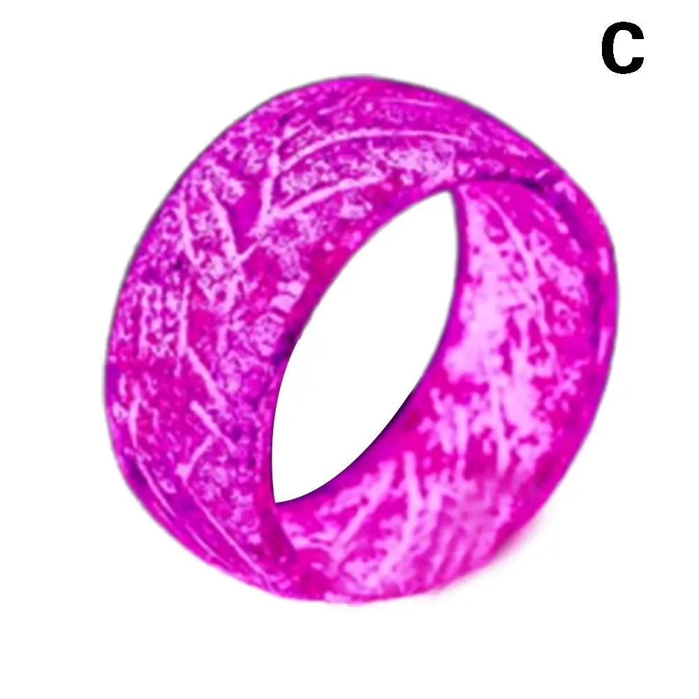 Женские кольца креативное полимерное термохромное светящееся кольцо Мода Джокер крутое кольцо для ночного клуба кольцо для бара Размер США 6-10 - Цвет основного камня: purple