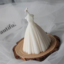 Свадебное платье свечи формы силиконовые формы мыло для ароматерапии формы для изготовления свечей шоколадный торт украшения