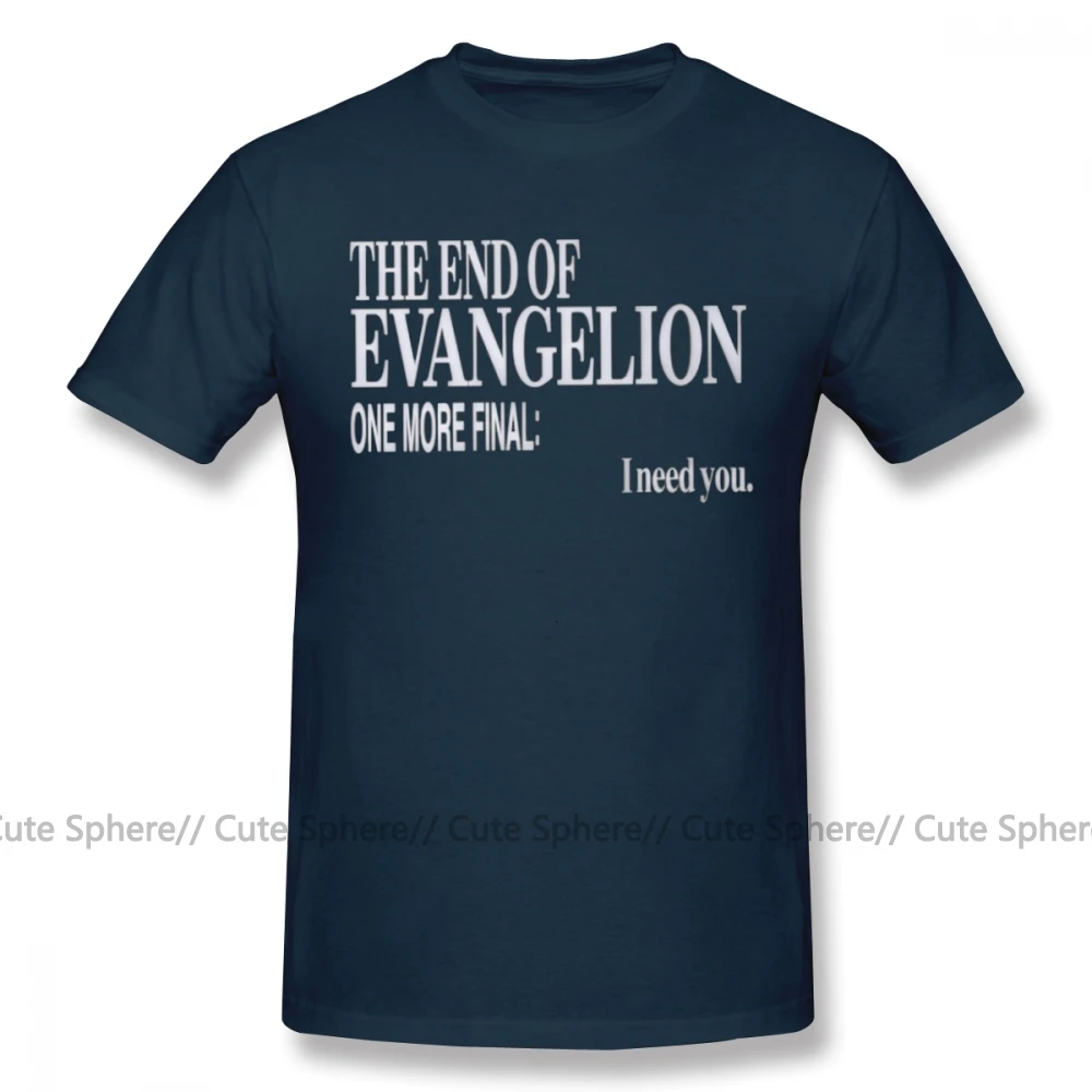 Аска Лэнгли сорью»(Evangelion Футболка Keep Calm and остаться в конце футболка «Evangelion» с короткими рукавами, забавная футболка XXX летних мальчиков из хлопчатобумажной ткани, раздел-футболки - Цвет: Navy Blue