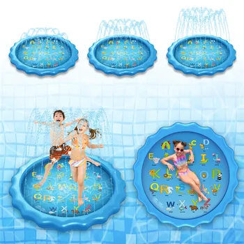 

170cm Summer Outdoor PVC Inflatable Spray Water Cushion for Children Baby Kids Play Water Mat Games Beach Lawn Sprinkler Pads