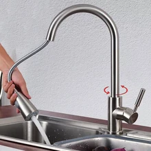 Кухонный кран распылитель для воды, легко установка, домашняя столешница, раковина, выдвижной поворотный носик, смеситель, кран