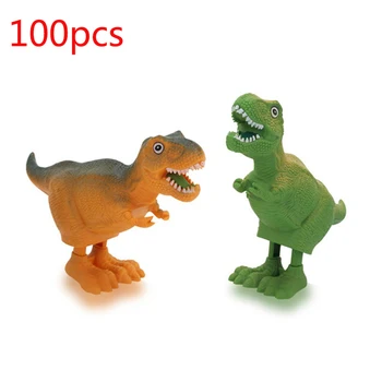 

100pc Classic clockwork toy bouncing dinosaur birthday gift mini cartoon animal toy beautiful and interesting decompression gift