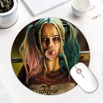 

Big Promotion Harley Quinn Non Slip PC Gamer Speed Mice Mat Small Rubber Mousepad Computer Game Round Mouse Pad