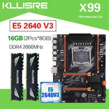 Kllisre X99 D4 set scheda madre Xeon E5 2640 V3 LGA 2011-3 CPU 2 pezzi X 8GB = 16GB 2666MHz memoria DDR4