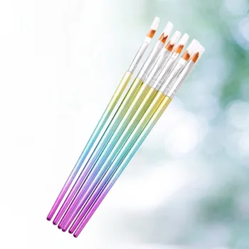 

6 Pcs Nail Polish Manicure Brushes Set Nail Art Painting Brush Tools Color Gradient Pattern Brush