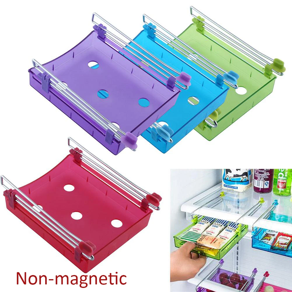 Refrigerator Storage Container Shelf Rack Fridge Kitchen Durable Freezer Freezer Home&Amp; Garden Slide Organizer