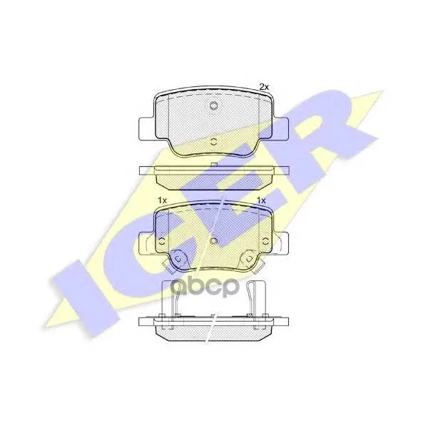 181945_колодки Дисковые Задние! Toyota Verso 1.6i/1.8i/2.0d/2.2d 09 Icer 181945 Icer арт. 181945