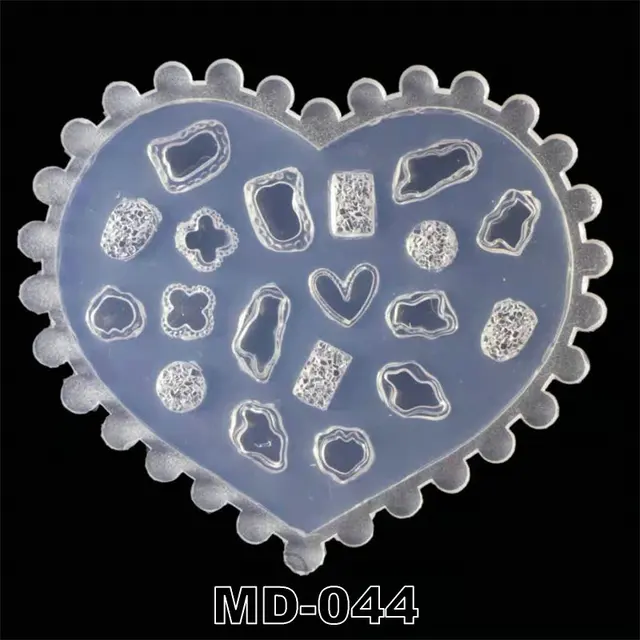3D Carving Silicone Nail Mold Stamping Template Camellia/Shell/Bow Tie/Star Pattern DIY UV Gel Acrylic Crystal MD040-MD051 MD-044