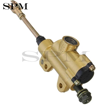 

Universal Motorcycle MotorBike Rear Brake Master Cylinder Internal Oil Pot Golden Foot Pump