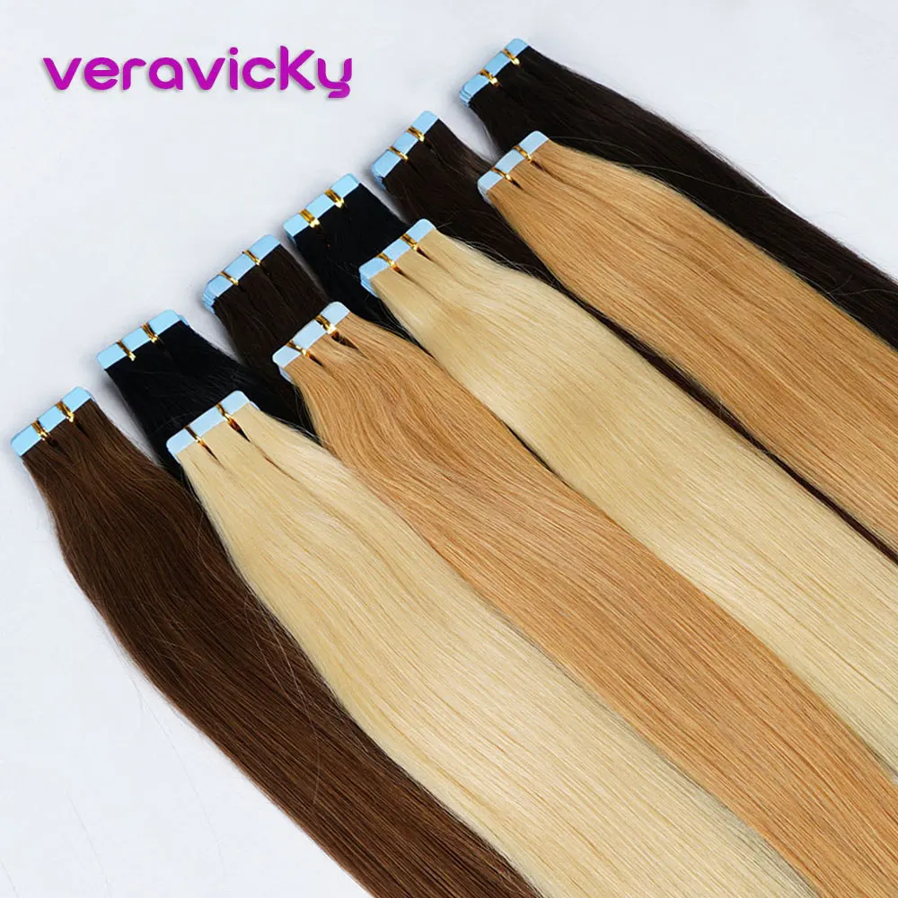 Good Deal Human-Hair-Extensions Tape-In Natural Adhesive Double-Tape Real-Hair Remy-On Machine-Made nlKl0znLE