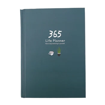 

Creative Year Plan Notebook 365 Days Inner Page Monthly Daily Planner Diary Notebook, Light green