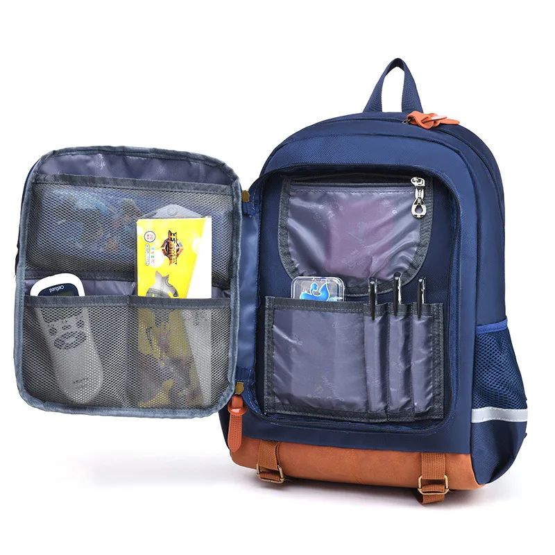 

School Bag Young STUDENT'S BOY'S 1-3-4 Fifth Grade 6-12 a Year of Age GIRL'S Children Burden Relieving Backpack Customizable Bag