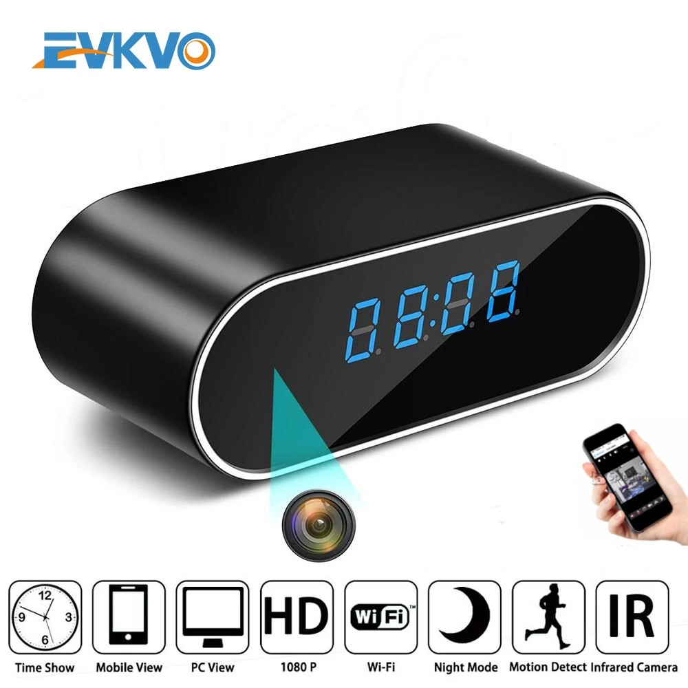 

Z10 Wireless WIFI Camera Clock 1080P HD Wi-fi Mini Camera Time Alarm Watch P2P IP/AP Security Night Vision Motion Sensor Remote