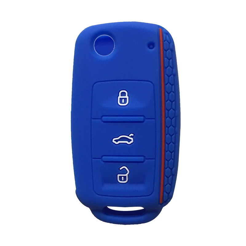 Car Key Shell Silicone Key Cover Case for VW Golf 4 5 6 7 Bora Jetta POLO MK4 MK6 Bora Passat B5 B6 Superb Tiguan Beetle