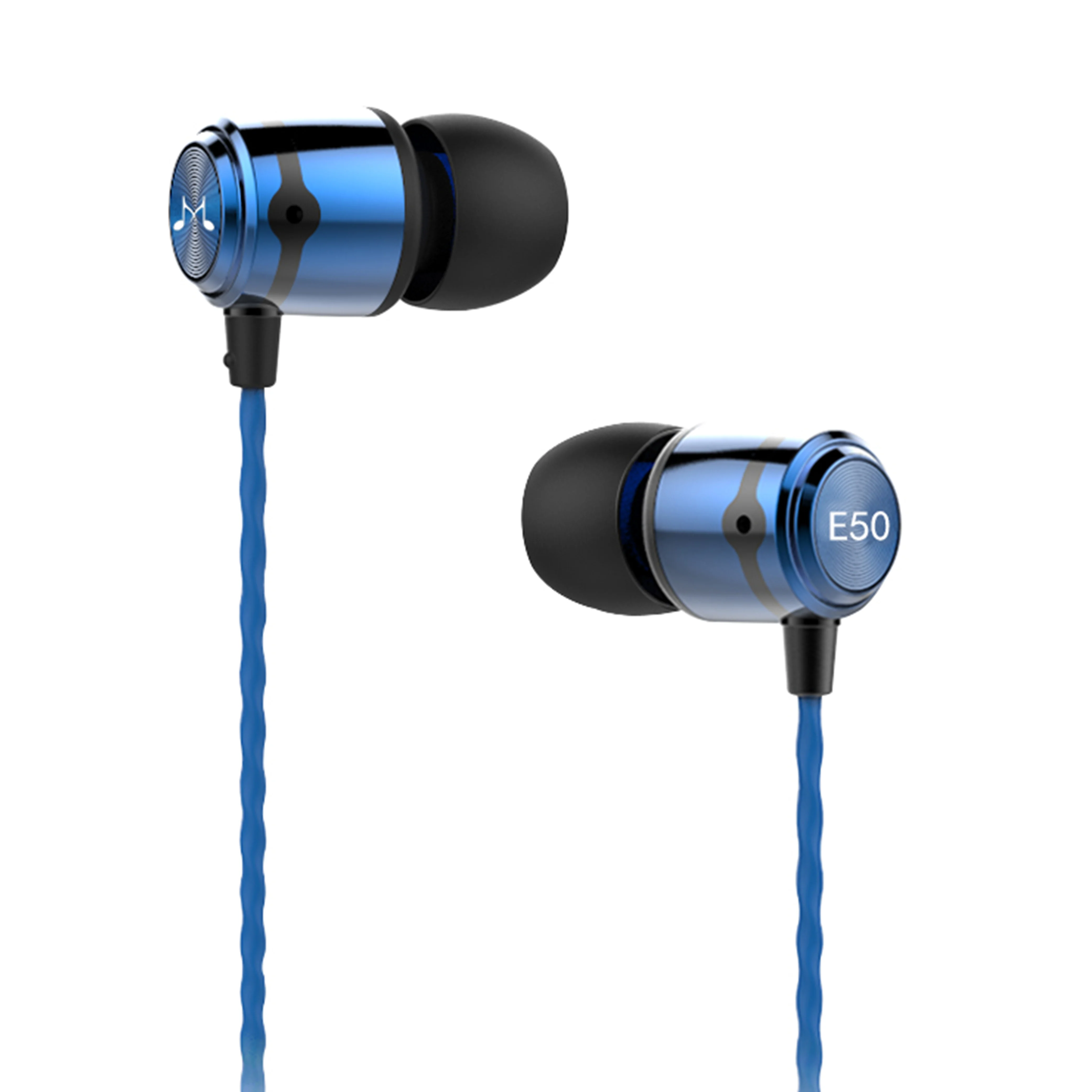 Fones de Ouvido Baixo de Alta Fone de Ouvido Compatível com a Apple e Android Soundmagic Wired In-ear Poderoso Fidelidade Estéreo Esporte E50 - Image 4