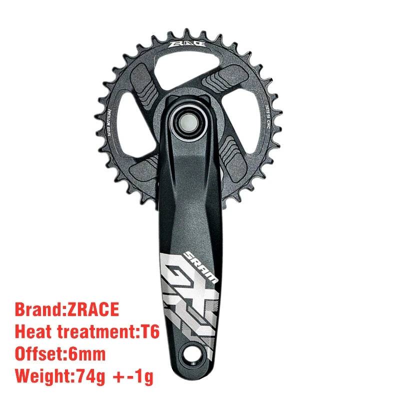 ZRACE 10/11/12 Скорость цепное колесо для велосипеда для SRAM прямое Крепление с ручкой/HARDROCK кривошипно-офсетная печать 32T 34T 36T MTB дорожный велосипедная звездочка